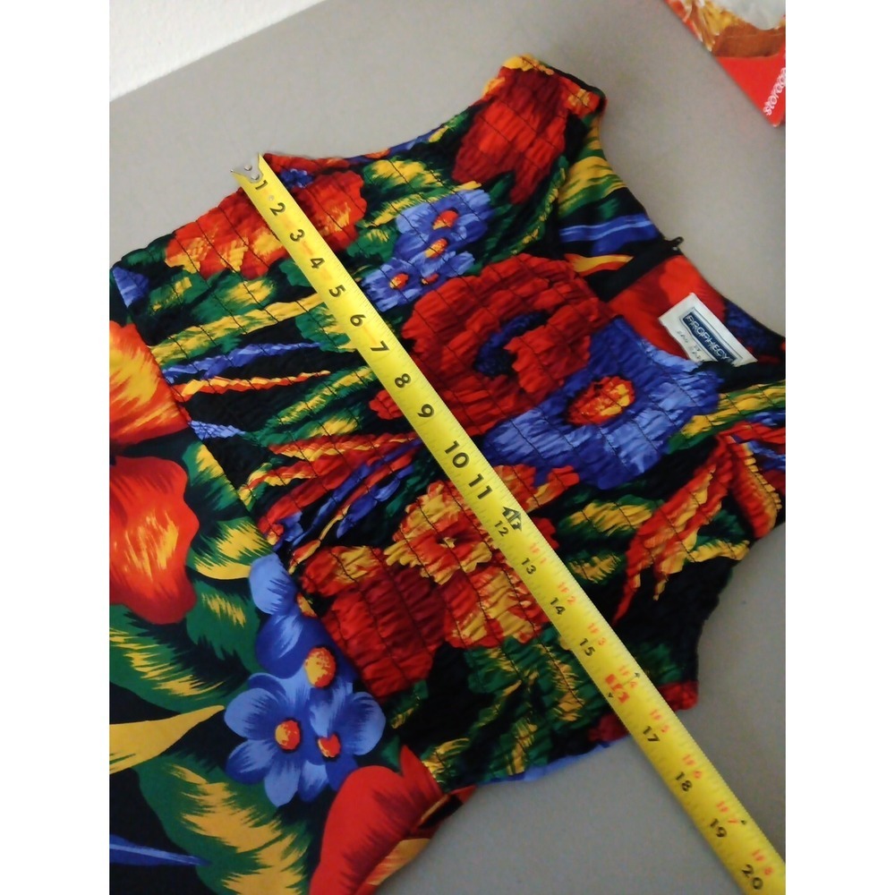 Prophecy Hawaiian Maxi Dress Size 8 Floral Island Smocked Travel Bright Beachy‎ - Picture 5 of 8
